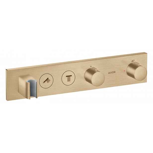 Axor ShowerSolutions - Termostatická baterie pod omítku, pro 2 spotřebiče, kartáčovaný bronz 18355140