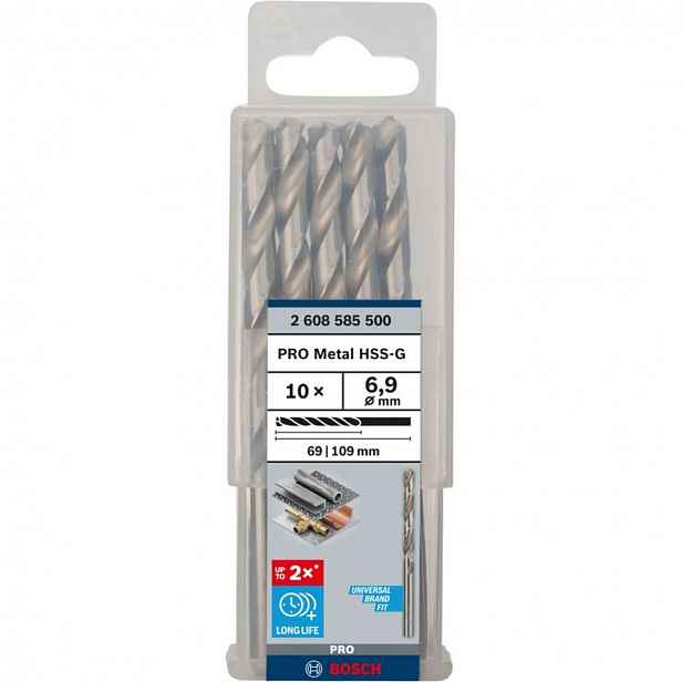 Bosch - Sada vrtáků do kovu, 6,9x109 mm, 10 ks 2608585500