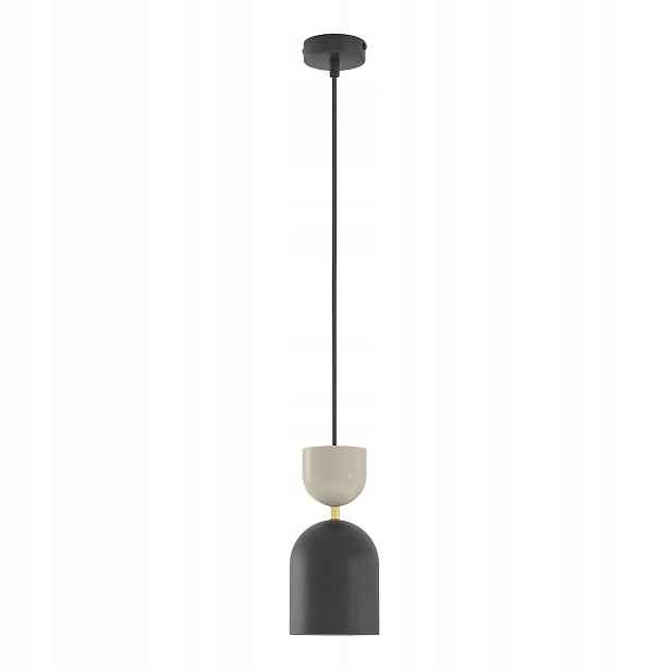 Dekorativní závěsná lampa černo-béžová 1xE14 10W Gaudi Emibig