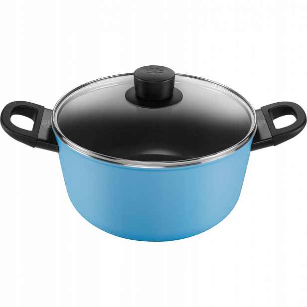 Hrnec 2H s víkem 24 cm Modrý Caprera Ballarini