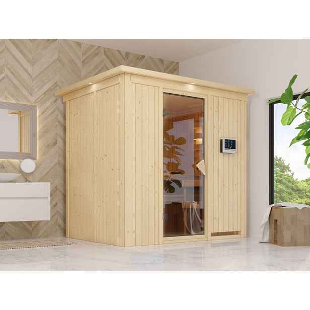 Interiérová finská sauna pro 2 osoby 195x151 cm Lanitplast