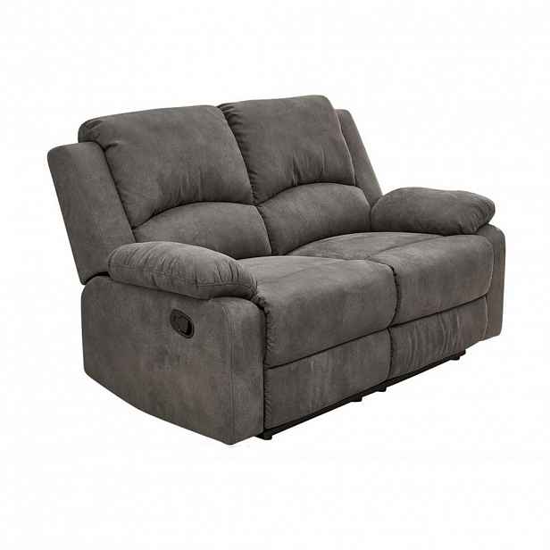 luma-home DVOUMÍSTNÁ RELAXAČNÍ POHOVKA s pružinovým jádrem, Š148/H87/V97 cm, mikrovlákno Vintage antracit / 15130