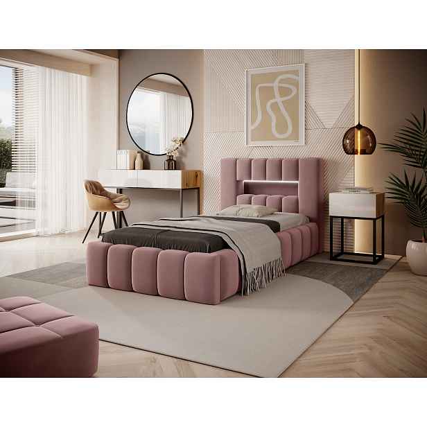 Postel Lamica 90 cm - dřevěný rám látka: Nube 24