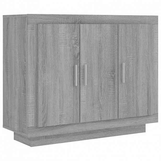 vidaXL Příborník šedý sonoma 92 x 35 x 75 cm kompozitní dřevo