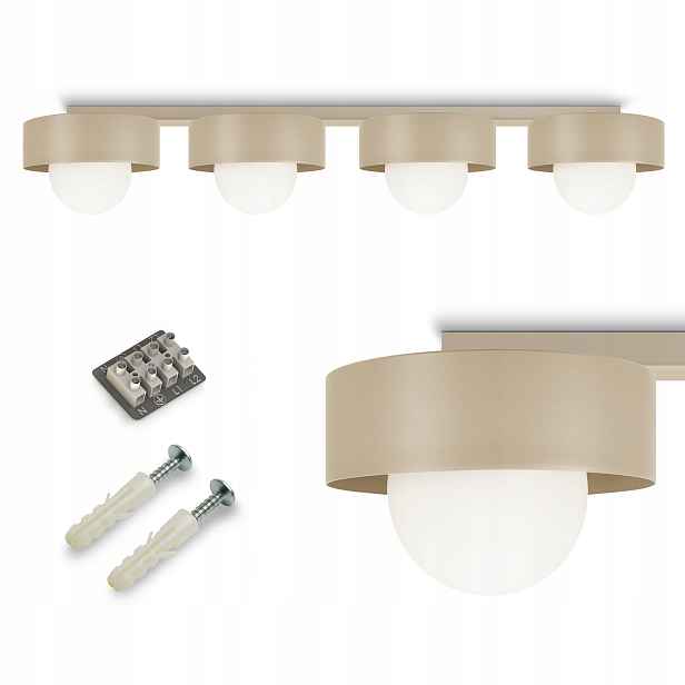 Stropní Svítidlo Lustr Stropní Svítidlo Loft Béžová 4xG9 Skleněné koule Modern Luxolar