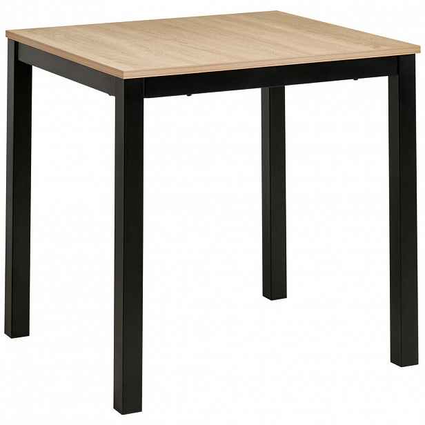 Carryhome JÍDELNÍ STŮL, černá, Sonoma dub, 80-120/70/76 cm