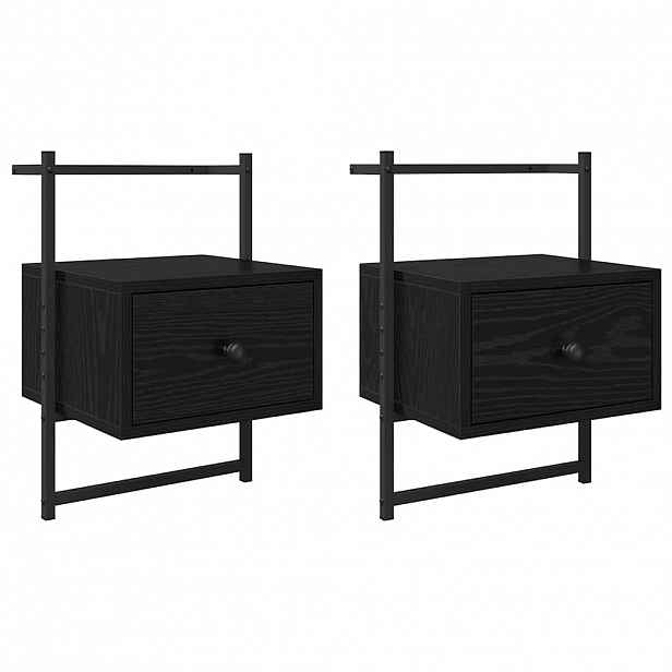 vidaXL Noční skříňka 2 ks Černý dub 35 x 30 x 51 cm Kompozitní dřevo