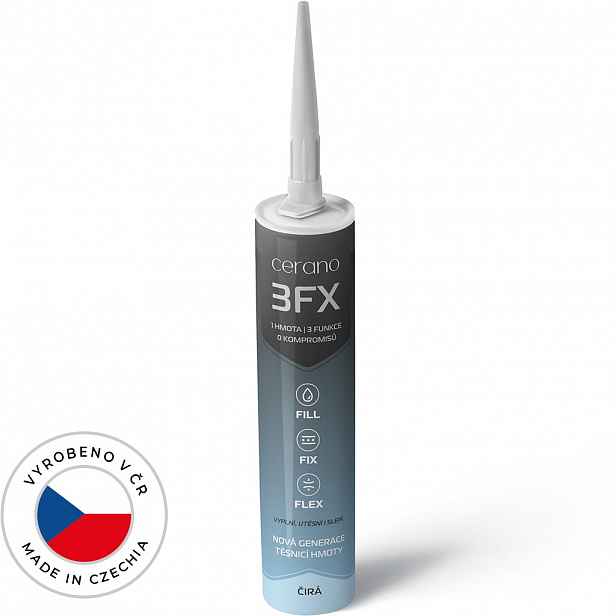 CERANO – Profesionální těsnící/lepící hmota nové generace 3FX - 3v1 - čirá