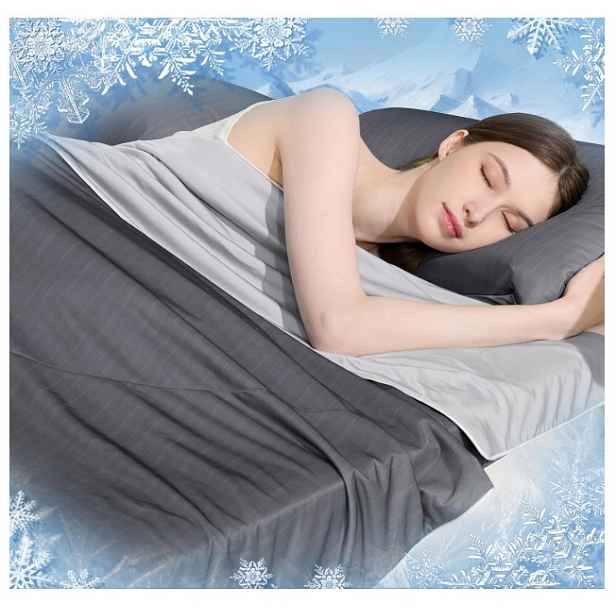 Chladící deka 150 cm x 200 cm šedá s Arc-Chill Q-max 0,5 R13