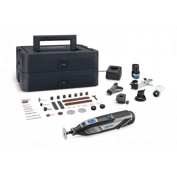 DREMEL - 12V AKU multifunkční nástroj, s příslušenstvím, 2x aku 2,0 Ah Li-Ion, nabíječka F0138240JP