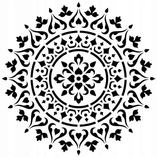 Šablona Na Ozdobné Omítky LuxBud Mandala 10 62x62 cm Moderní