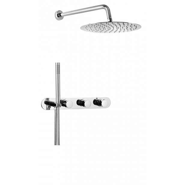 Sapho Rhapsody - Sprchový set s termostatem pod omítku, s tělesem, průměr 30 cm, chrom MB623-02
