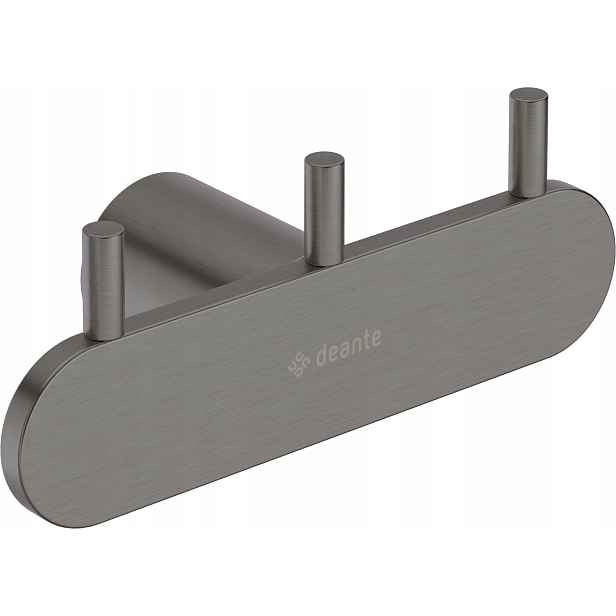 Trojitý háček z masivního koupelnového materiálu Deante Grafit Gun Metal