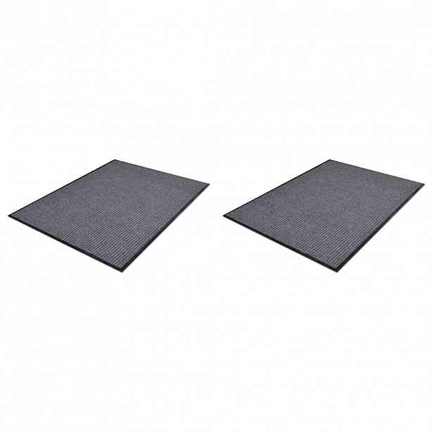 vidaXL PVC rohožky 2 ks šedé 90 x 60 cm