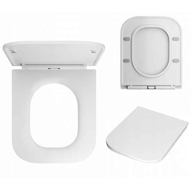 Wc Sedátko Na Toaletu Duroplast Slim, Pomalu Padající, Odnímatelné Víko