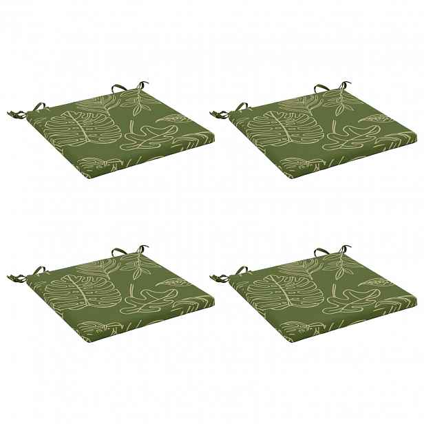 vidaXL Polstry ve 4 kusech SOEST 4 ks 100% polyester Listový design