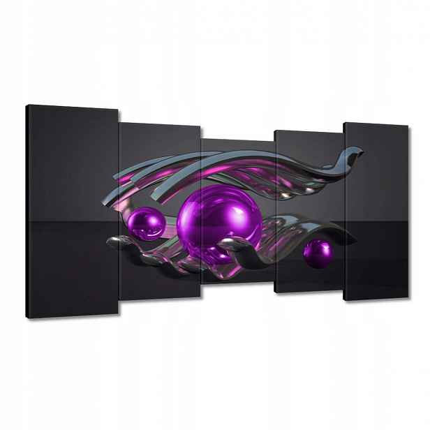 Obrazy 150x80 Fialové koule