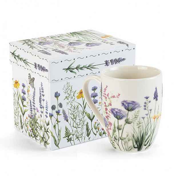 Porcelánový hrnek LEVANDULOVÁ ZAHRADA v dárkové krabičce 350 ml