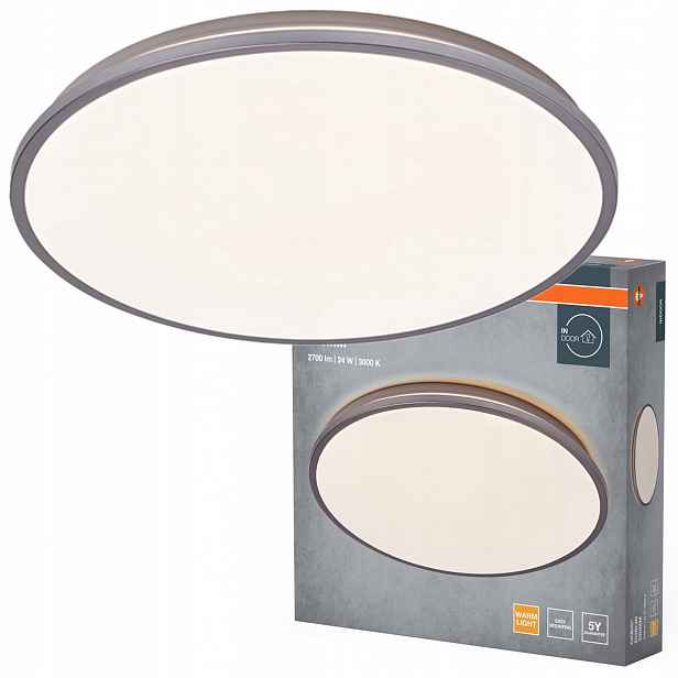 Stropní Svítidlo Led nástěnné svítidlo 24W 1600lm 3000K Teplá stříbrná Orbis Osram