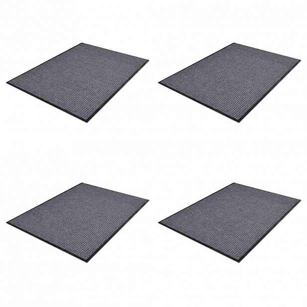 vidaXL PVC rohožky 4 ks šedé 90 x 60 cm