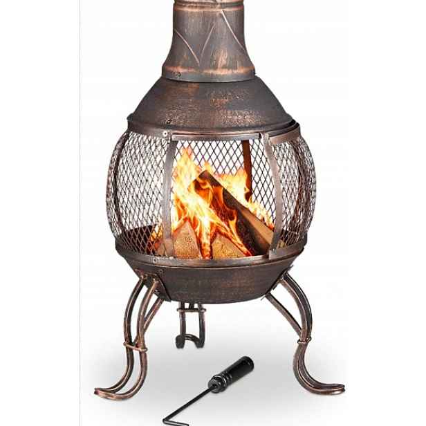 Zahradní Kamna Na Terasová Kamináře, Dřevo 89 CM, Kov