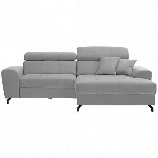 Carryhome ROHOVÁ SEDAČKA, textil, světle šedá