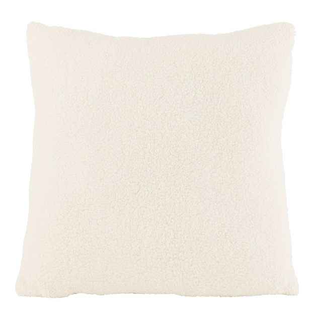 Bílý polštář Teddy Bouclé White - 45*45 cm J-Line by Jolipa