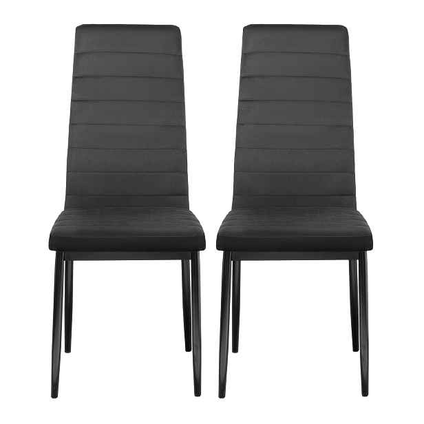 Furnify Křeslo Hygge 2 ks velurové Do jídelny Kovové nohy