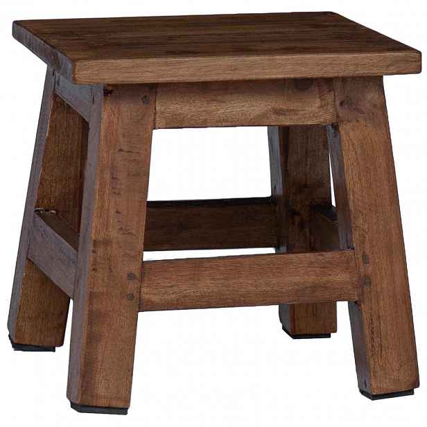 vidaXL Stolička Přírodní 26 x 26 x 26 cm Mahagonové dřevo