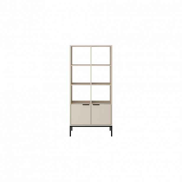 RAUMHIRSCH FURNITURE KNIHOVNA Austin béžová, černá 40/171,3/80 cm