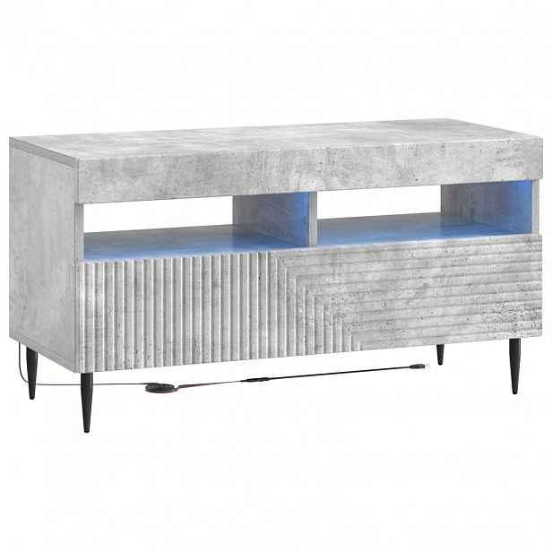 vidaXL LED TV skříň HAARLEM 81 x 35 x 43 cm Betonově šedá
