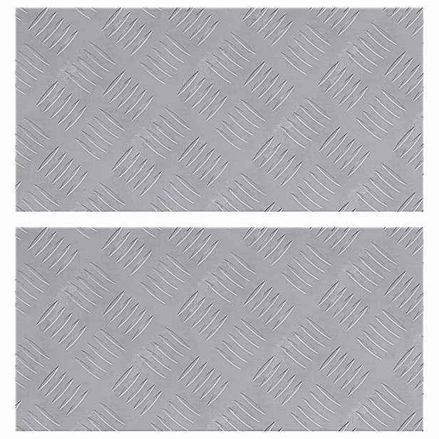 vidaXL Schodové nášlapy 2 ks 50 x 25 cm Stříbrná Hliník Obdélníkový