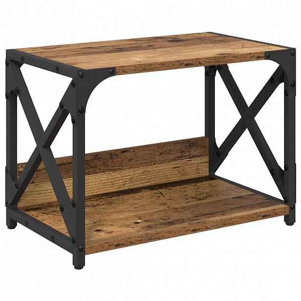 vidaXL Stojan na tiskárnu Staré dřevo 44 x 26 x 31.5 cm
