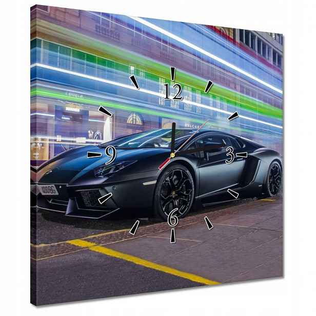 Nástěnné hodiny 40x40 Sportovní auto