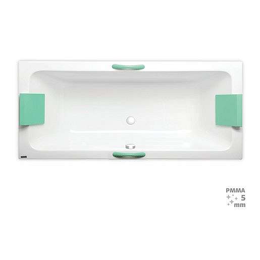 Obdélníková vana Laguna Nora Plus 180x80 cm akrylát NO1800PLUS