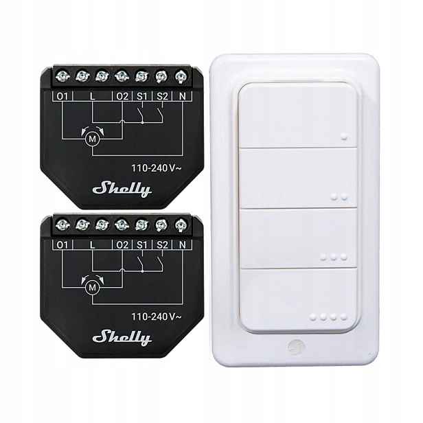 Ovladač Pro WiFi Žaluzie Shelly Sada S Tlačítky Blu Rc 4
