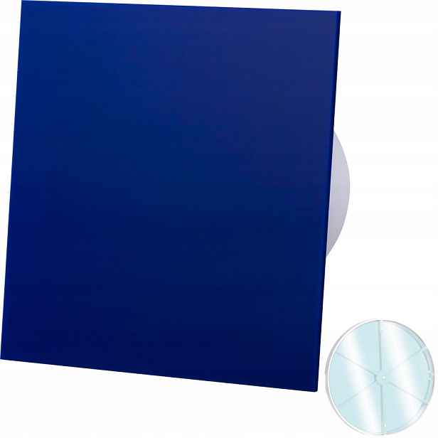 Ventilátor Plexi Modrý Kuličkové Ložisko Zpětný Ventil Standard Fi 125