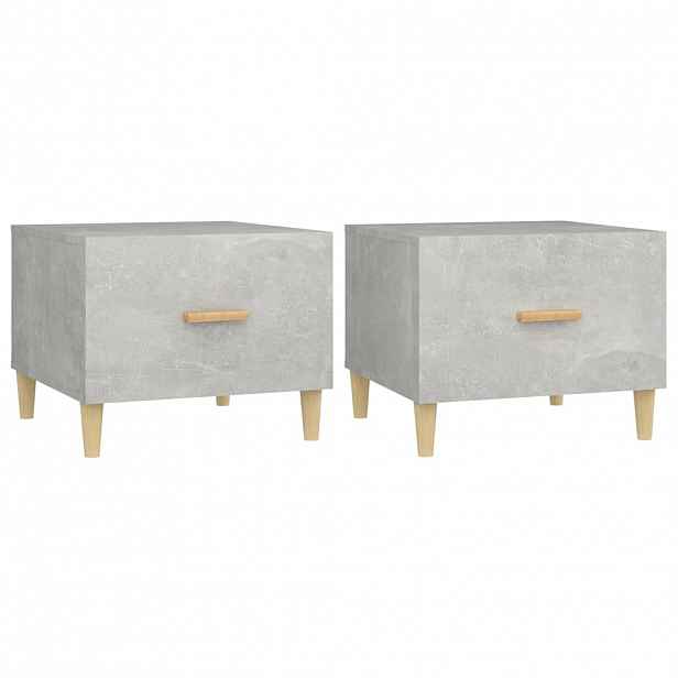 vidaXL Konferenční stolky 2 ks betonově šedé 50 x 50 x 40 cm kompozit