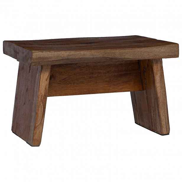 vidaXL Stolička Přírodní 29 x 20 x 17 cm Mahagonové dřevo