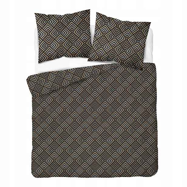 Povlečení 180x200 hnědé s drobnými geometrickými kosočtverci Home Satin