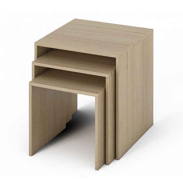 SIMPLE konferenční stolek 3v1, dub sonoma