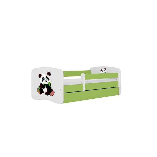 Kocot kids Dětská postel Babydreams panda zelená II, varianta 80x160, se šuplíky, bez matrace