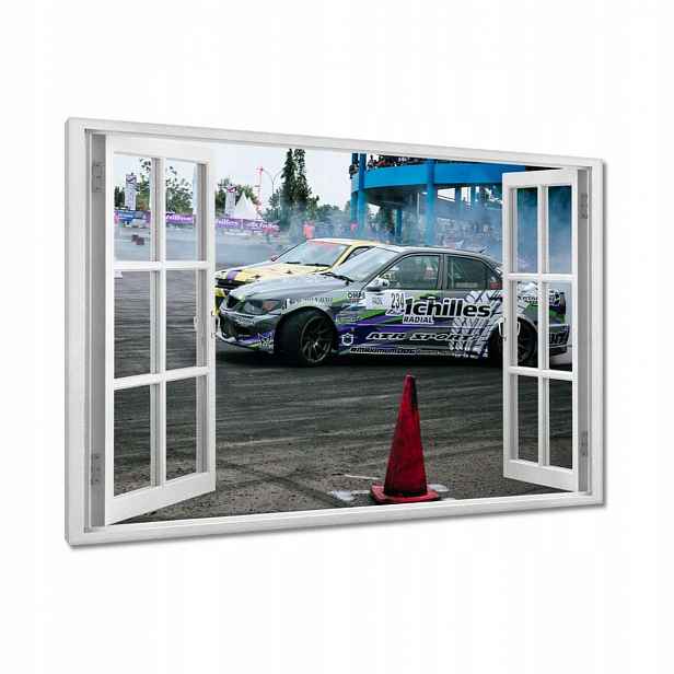 Obrazy 90x60 Drift Pálení gumy