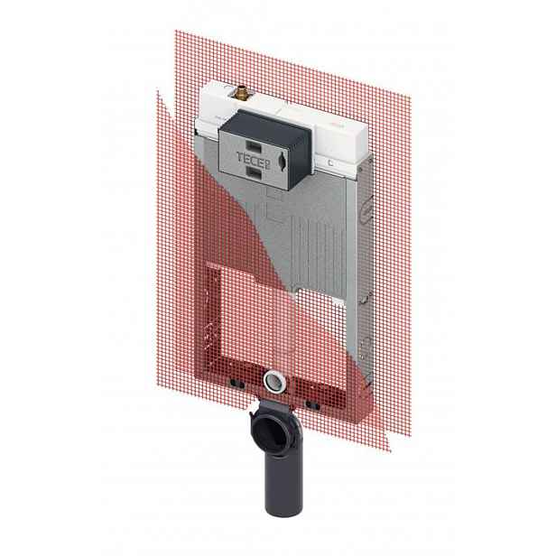 Tece TECEbox - Předstěnová instalace pro závěsné WC, s nádržkou Octa II, 8 cm, stavební výška 1,07 m 9370501