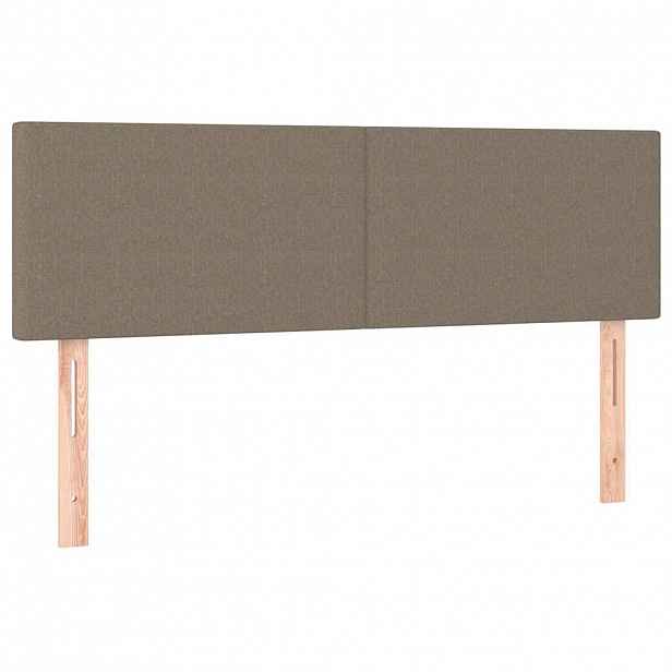vidaXL Čela postele béžová 144x5x78/88 cm látka