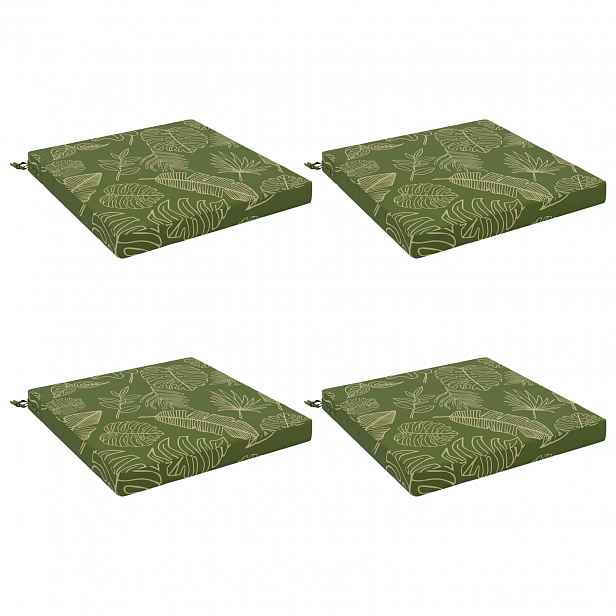 vidaXL Polstry ve 4 kusech SOEST 4 ks 100% polyester Listový design