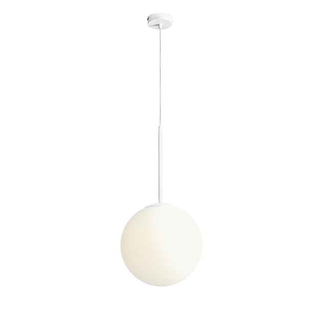 Závěsná Lampa Aldex Bosso Skleněná koule E27 Stropní bílá do obývacího pokoje