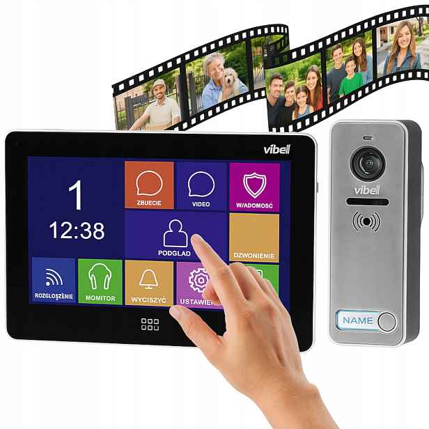 Dotykový videotelefon s obrazovkou, záznam fotografií a videí, ovládání brány