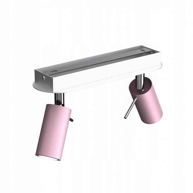 Stropní Svítidlo Spot Preston Bílá Růžová 2xmini GU10 24 cm Závěsná lampa Dům