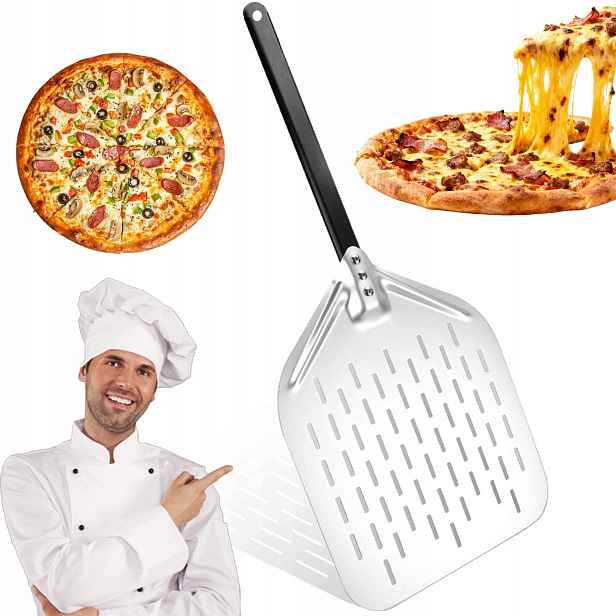 Skládací Perforovaná Lopata Na Pizzu A Chléb 39.5 X 30 CM 12 Palců Do Pece